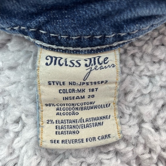 Miss Me Jeans Womens 25 Signature Cuffed Capri Style # JP5395P2 Pedal Pushers - Picture 3 of 6